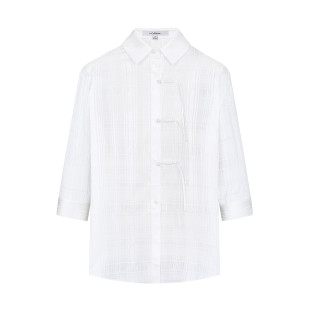 盘扣桑蚕丝棉衬衫 中式 上衣XNJES2116AW 国内代购 Npaia恩派雅正品