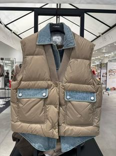 Npaia恩派雅正品国内代羽绒服假两件马甲背心保暖外套XNJAAY001AE