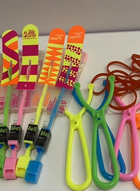 25条 Flare Copter出口欧美口哨弹弓蜻蜓发光飞箭蓝灯玩具沃巴巴