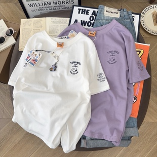 yongwill小羊纸袋家200g双纱棉短袖 基础款 T恤女 质感 狠狠种草