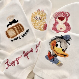 T恤女 长袖 万年主推款 人手一件bi入pandawarks纸袋家纯棉中长款