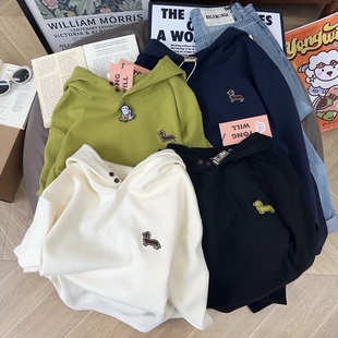 柔软细腻 T恤卫衣女韩 Yongwill小羊纸袋家320g加厚恒温棉连帽长袖