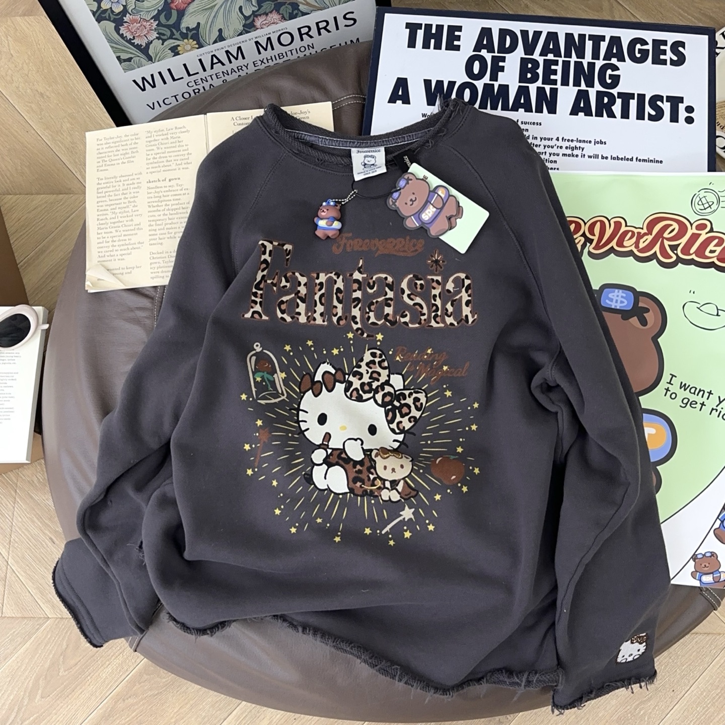 纸袋家毛圈棉卫衣女长袖韩版潮