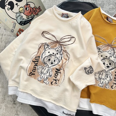 纸袋家纯棉加绒卫衣女秋冬韩版