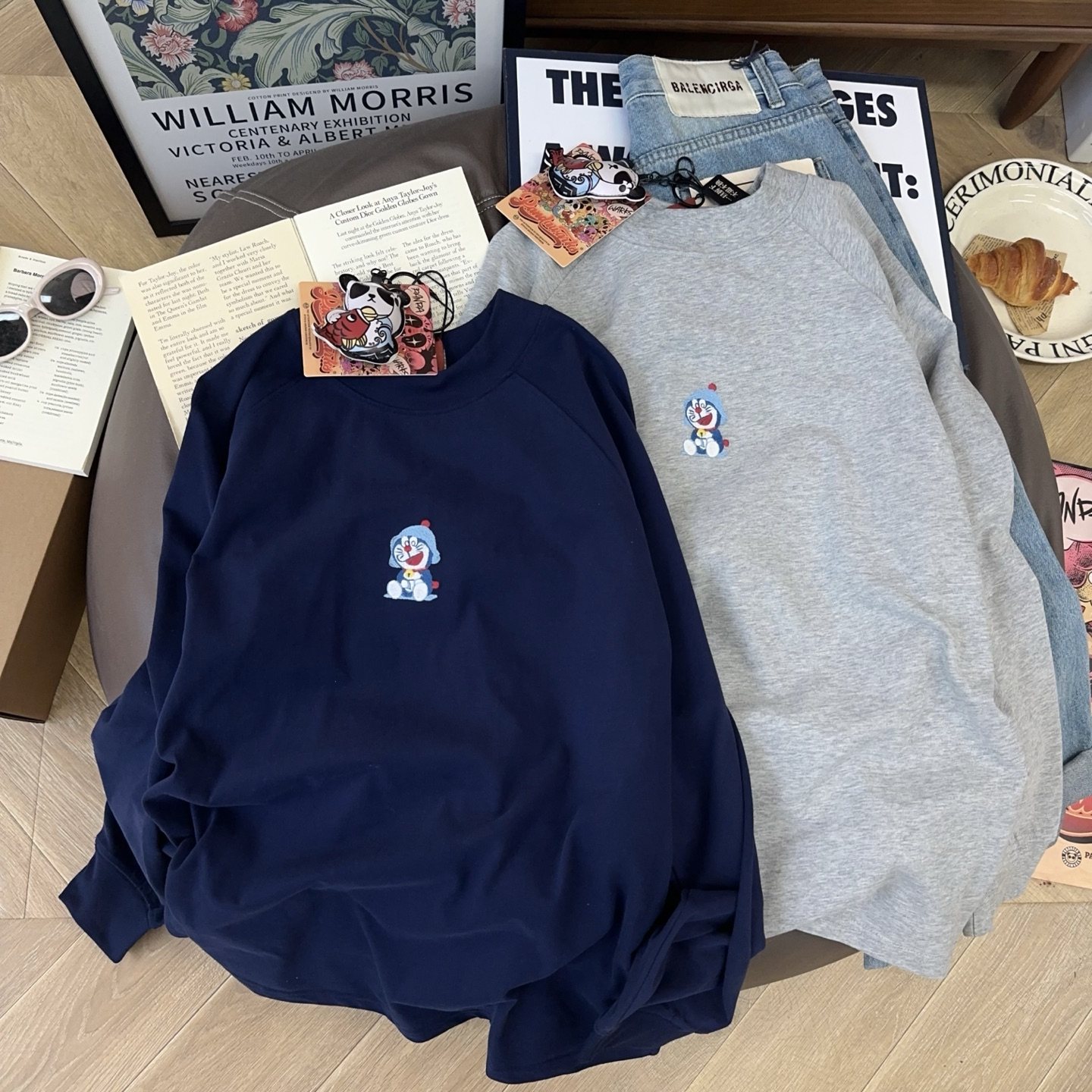 柔软舒适。Pandawarks纸袋家半高领230g纯棉刺绣打底T恤长袖内搭,女装/女士精品,T恤,淘宝优惠券,粉丝福利购,淘宝优惠卷