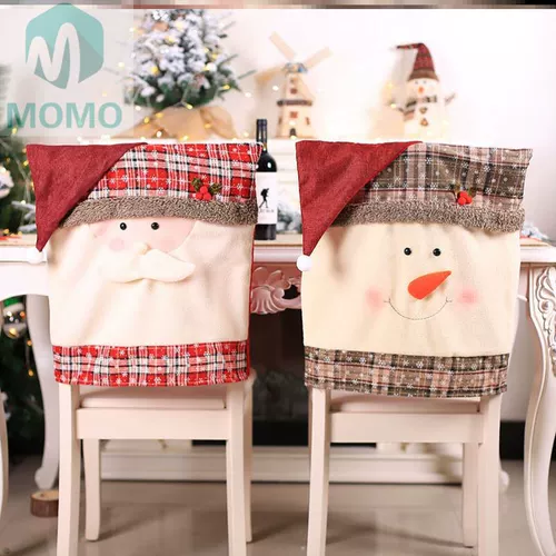 Украшение Рождественский чехол на стул, шляпа, банкетный бар, домашние свадебные принадлежности, макет, подушка на стул, обеденный стол, чехол на стул, ресторан