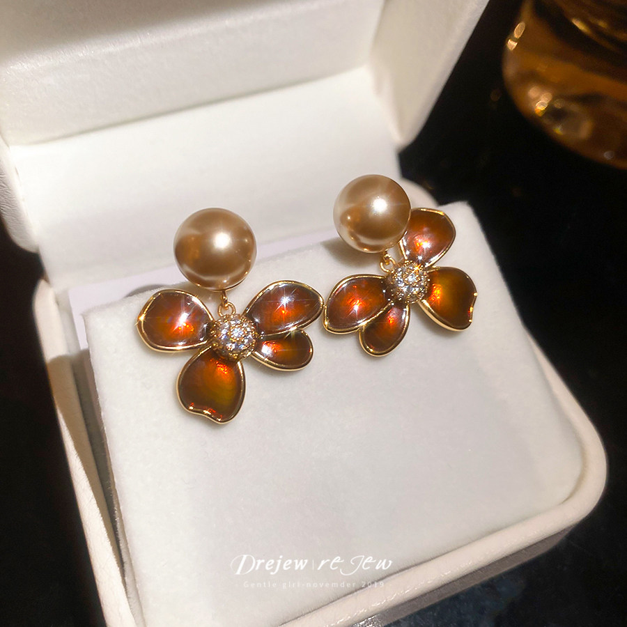 2025新款巨好看美拉德花朵珍珠耳环气质高级感耳饰S925耳钉不过敏,饰品/流行首饰/时尚饰品新,耳环,淘宝优惠券,粉丝福利购,淘宝优惠卷