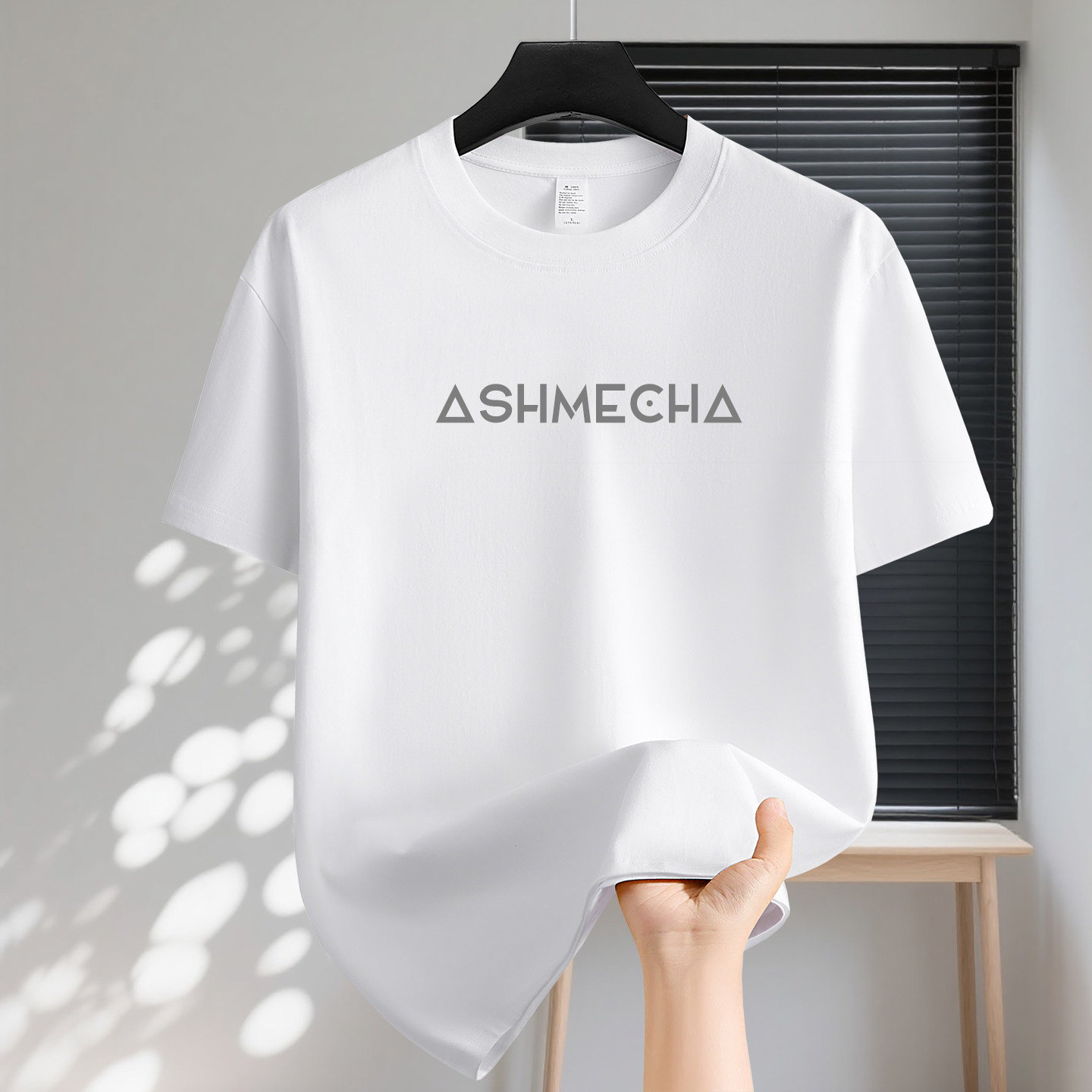 ASMECHA灰武士男士短袖纯棉T恤