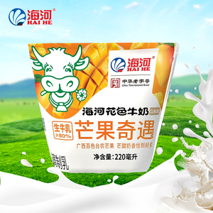 天津海河花色牛奶芒果奇遇调制风味乳220ml早餐