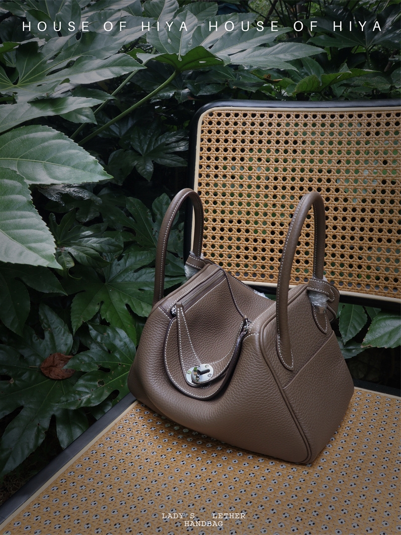 琳迪包手工蜡线单肩牛皮医生包