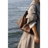 HIYA HOUSE 原创设计通勤电脑包hobo头层牛皮