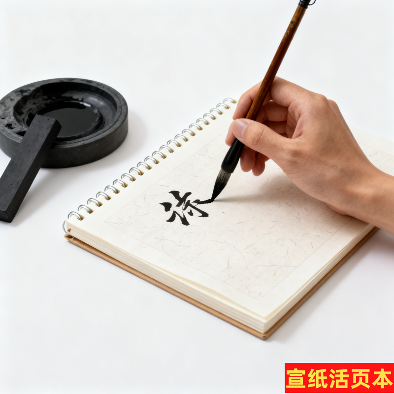 新品宣纸活页书画本A4加厚空白内页书法绘画熟宣纸A5B5手写记事薄