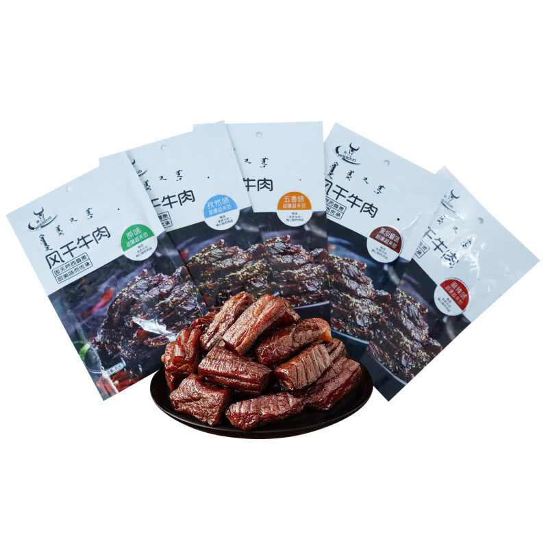 斡儿朵内蒙古牛肉干草原风干手撕牛肉彩袋80g休闲肉干肉脯