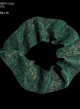 WEIQIN Pristine 1353 金箔翡翠绿龟 香云纱植物染 领巾发带