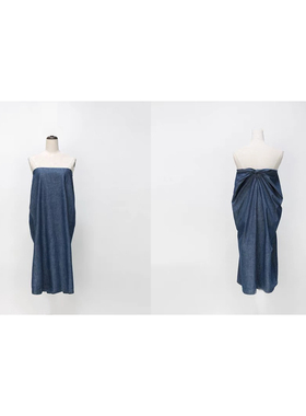 WEIQIN Pristine 雅 自然染丹宁牛仔裙 东方美学 抹胸 热潮