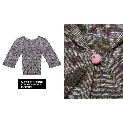 悬垂中袖淡雅自然纹饰