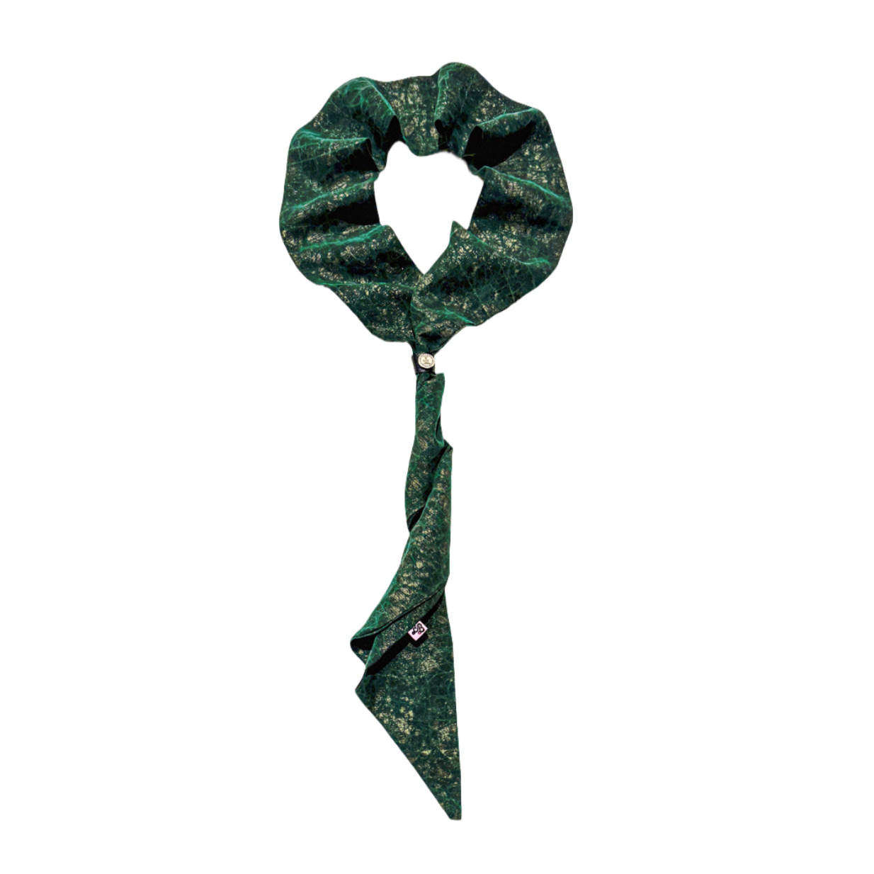 WEIQIN Pristine 1353 金箔翡翠绿龟 香云纱植物染 领巾发带