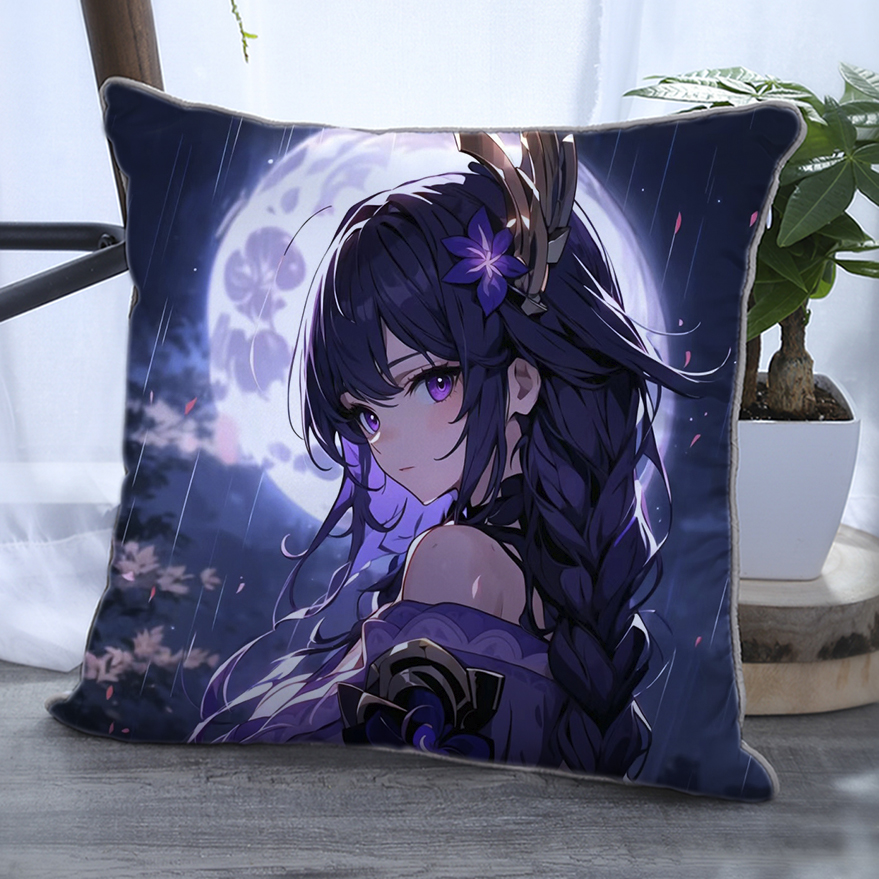 原神抱枕女生可爱超软趴睡枕二次元雷神甘雨抱枕定制靠枕生日礼物