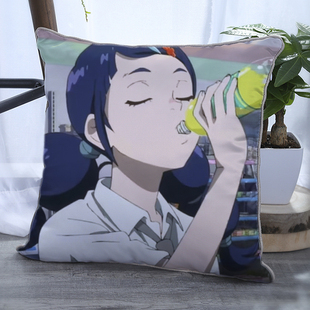 悲喜渔生动漫周边抱枕鲇川花同人双面方形印花靠枕床头午睡靠垫