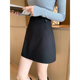 春秋新品 短裙 高腰显瘦花苞小众设计感a字黑色包臀半身裙高级西装