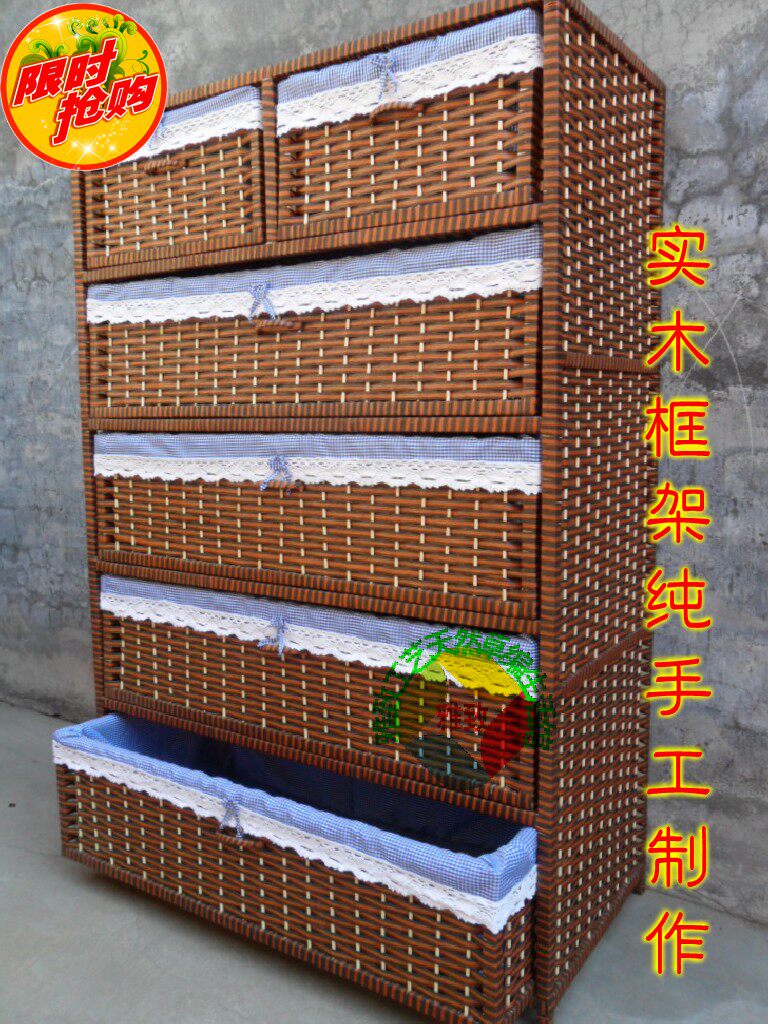 包邮床头柜大容量儿童衣柜收纳鞋柜卧室衣橱五斗柜简易实木宝宝