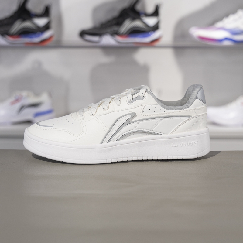 李宁元宝板鞋男子2024秋季新款防滑耐磨低帮经典休闲鞋AGCU515