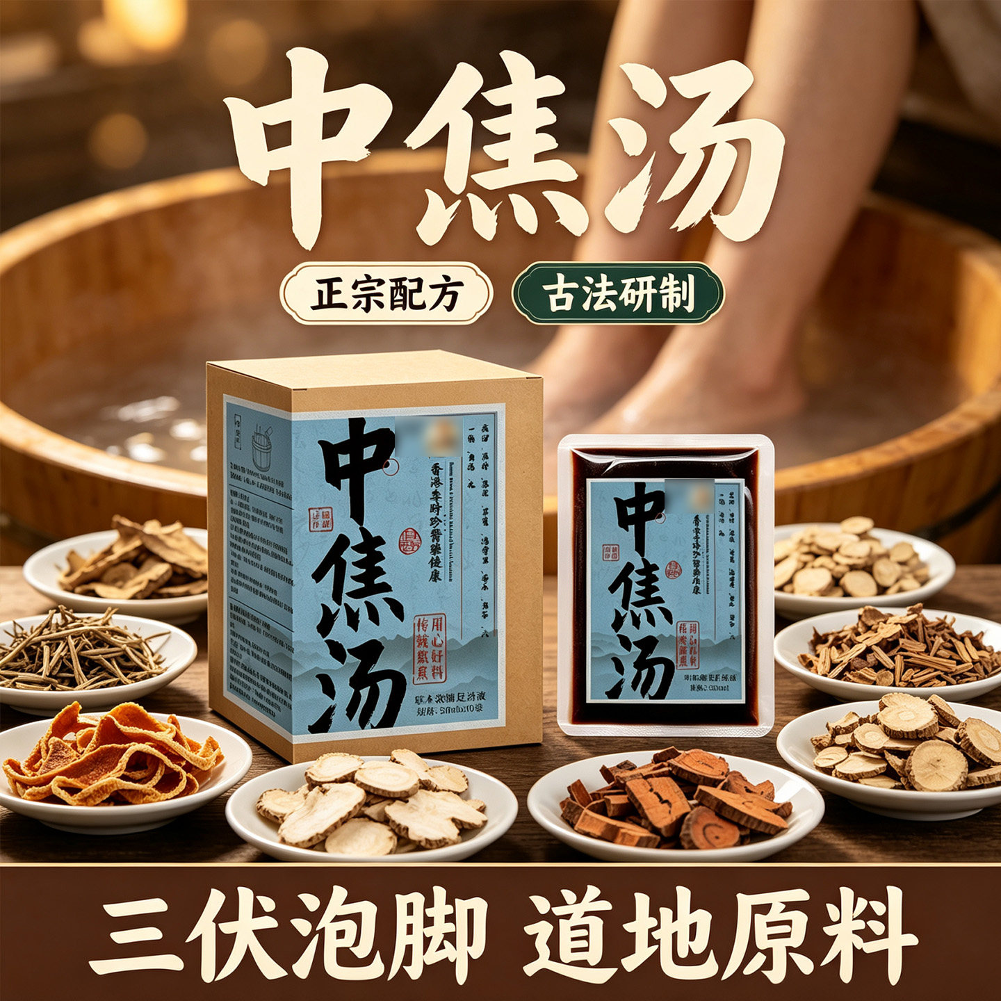 中焦汤泡脚包解郁汤陈皮柴胡白芷湿气三脾胃祛热驱寒足浴液免煮