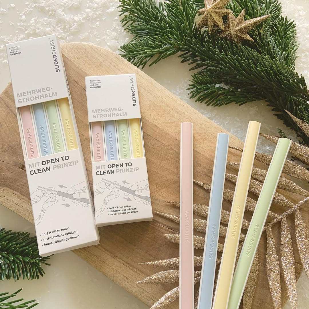 德国进口Sliderstraw滑条吸管食品级可拆卸可重复使用便携环保