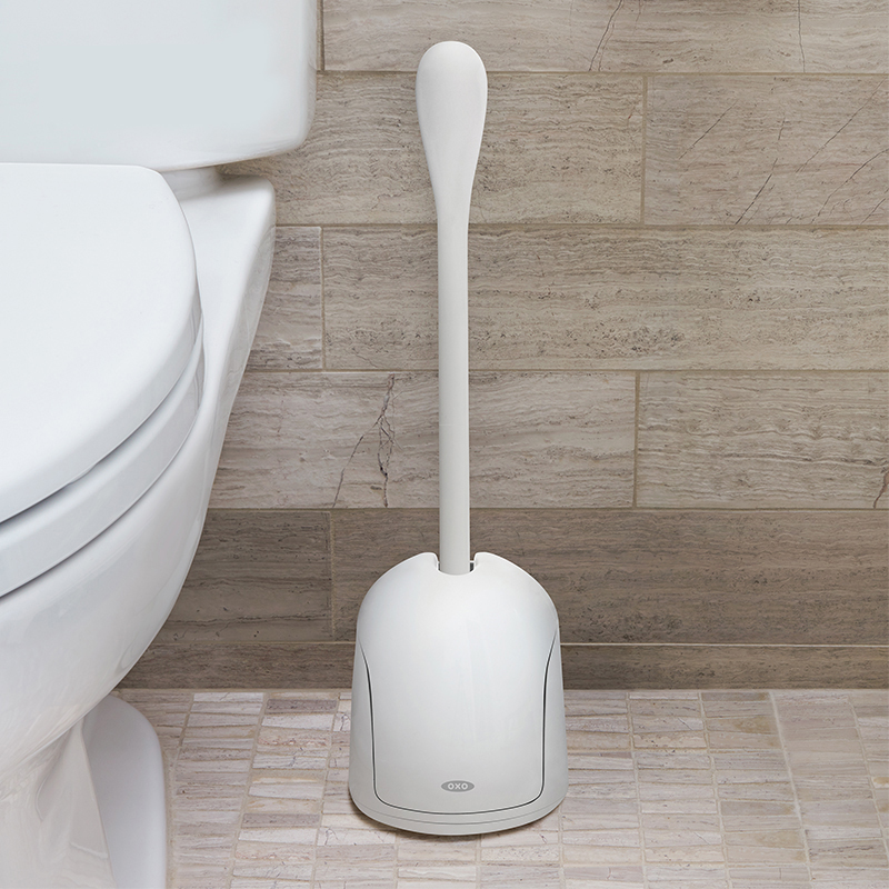 无死角软毛带底座马桶刷美国OXO