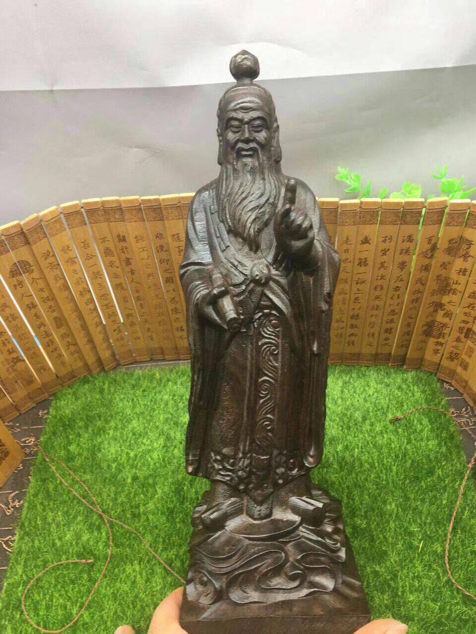 越南沉香木雕工艺品摆件老子 太上老君神像实木雕刻包邮