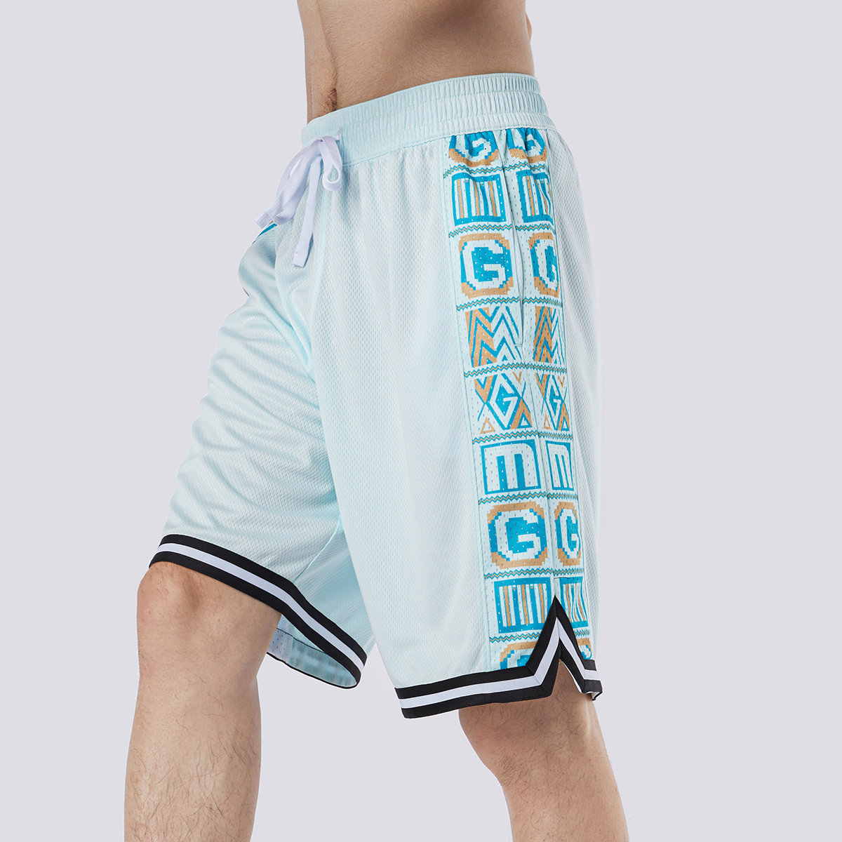 蒂芙尼绿美式篮球短裤 训练球裤五分裤休闲运动跑步高街男潮女夏