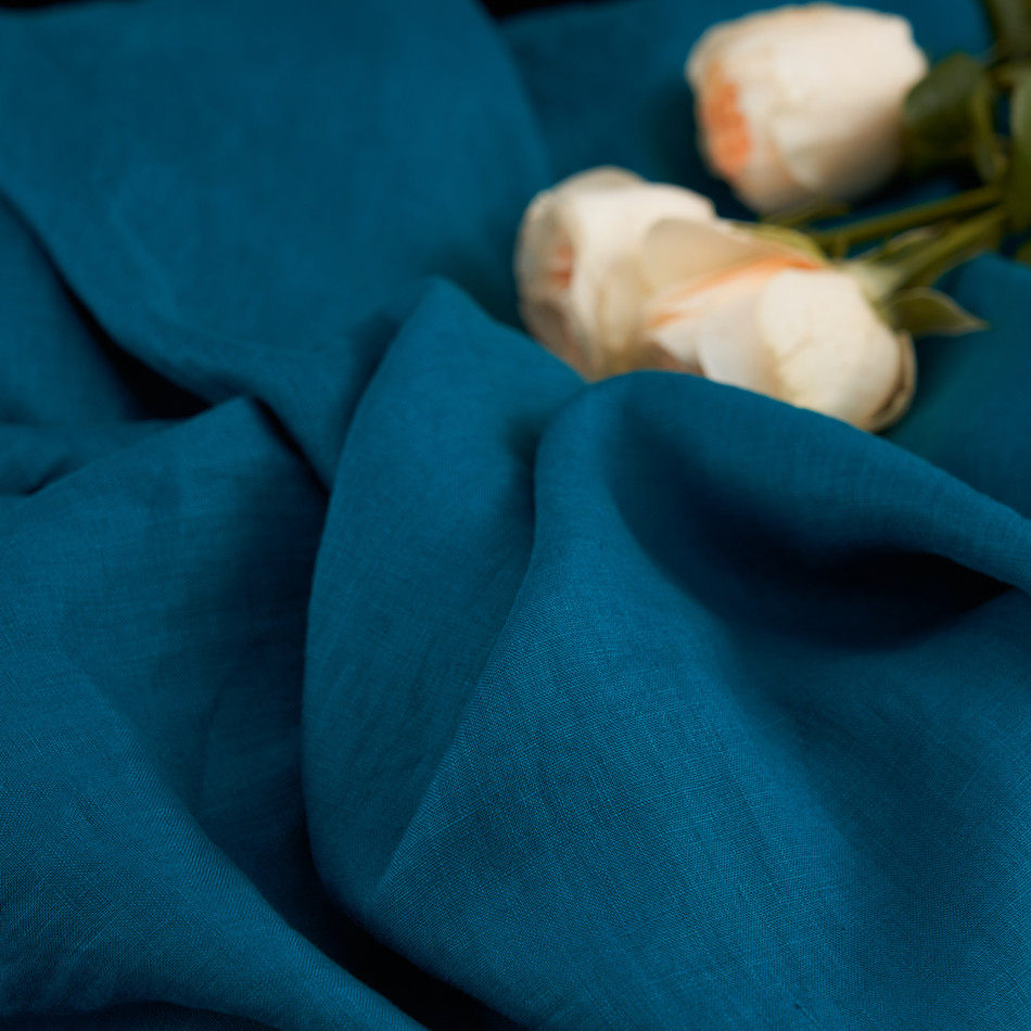 【绀碧】春秋亚麻布料石磨砂洗高端麻料袍子连衣裙裤子衬衫外套