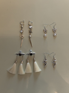 匡舟本色 日本制~ 古田泰*子 流苏芒星宝石花朵蝴蝶珍珠 耳环耳坠