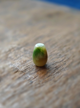 天然翡翠a货三彩油画宝瓶小吊坠小滴溜diy配件