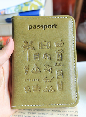 真皮出国留学旅行护照包机票夹创意多功能卡片护照随身收纳小包包