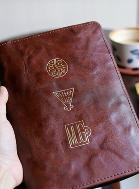 头层牛皮桌面大本子A5会议记事本手抓纹真皮办公文艺复古手账本子