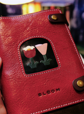 真皮活页粗纹棉浆水彩本头层牛皮旅行绘画手账本300g钢笔马克笔