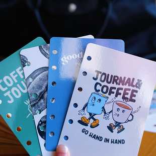 新品活页塑封分隔页A8m5手账本卡通索引页A7A6笔记本通用内页分隔