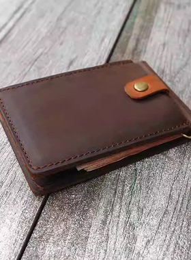 新款原创手工复古牛皮驾驶证行驶证二合一多功能证件收纳钱夹皮套