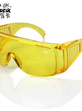 罗卡 DK-1黄色护目镜 平光眼镜安全防护眼镜抗冲击舒适防尘防风镜