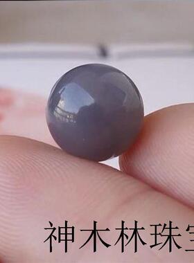 收藏级精选新疆和田玉烟紫色散珠单珠紫色圆珠子手串项链配珠隔珠