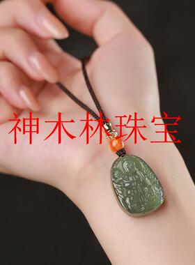 和田玉十二生肖守护神吊坠玉石本命佛普贤文殊菩萨项链本命年护身