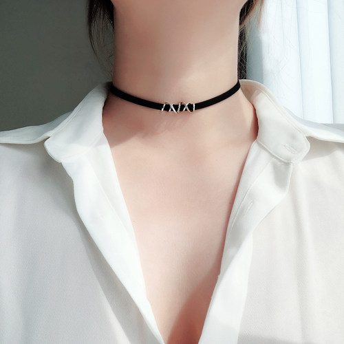 纯银明星同款精制高级颈链choker