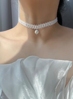 CHOKER纯蕾丝日韩国短款简约项链