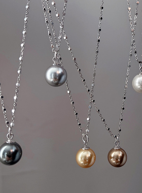 纯银精致高级感一颗珍珠项链百搭