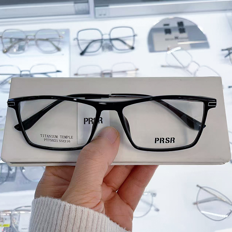 Prsr新款帕莎眼镜框板材方框男近视女全框可配度数防蓝光PT75021