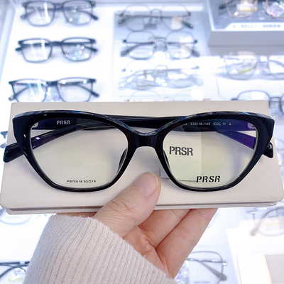 帕莎眼镜框女2024复古猫眼近视防蓝光眼镜杨超越同款75018P