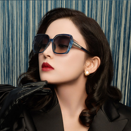 帕莎新款太阳镜女明星同款大脸显瘦复古时尚大框偏光墨镜PS1027