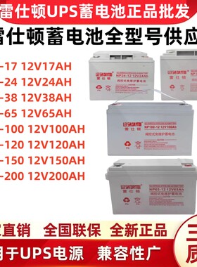 雷仕顿蓄电池NP12V100AH/65AH/38AH/24AH/17AH铅酸免维护UPS/EPS