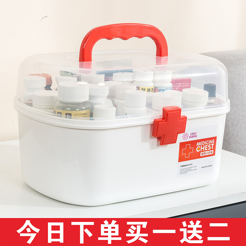 家用医药箱儿童药品整理收纳盒薬箱家庭小药箱便携出诊医疗急救箱